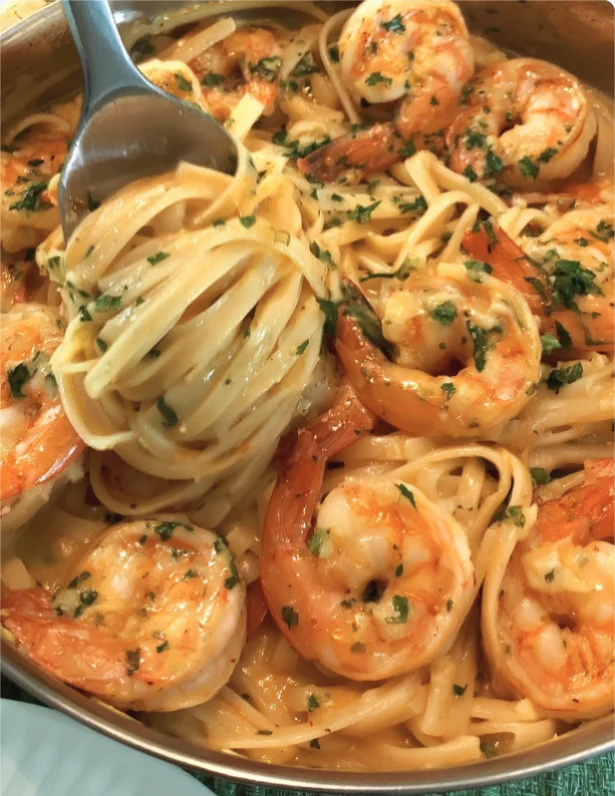 Garlic Lemon Butter Shrimp Pasta