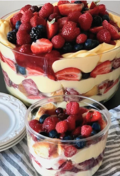 Mixed Berry English Trifle
