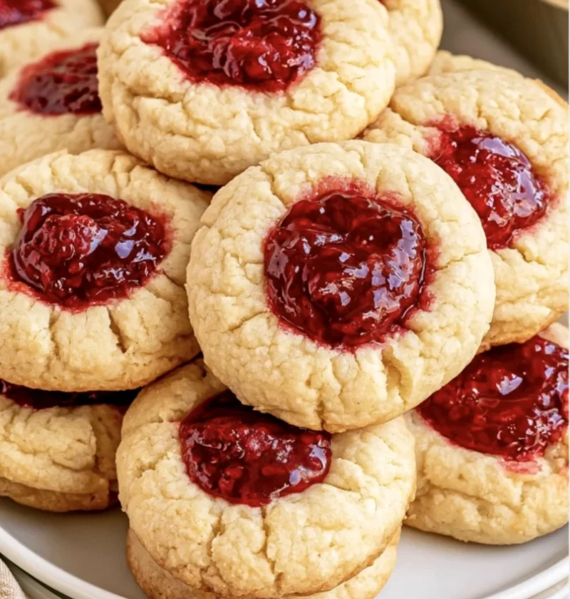 Raspberry Thumbprint Cookies