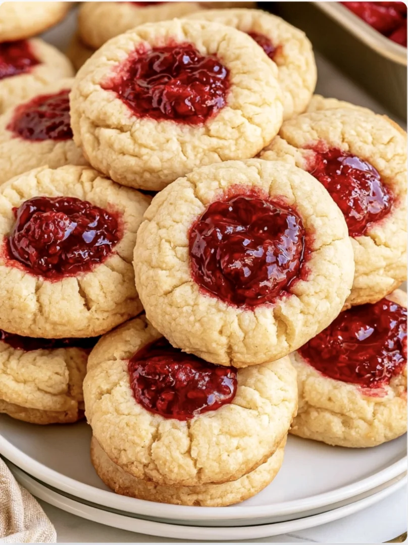 Raspberry Thumbprint Cookies