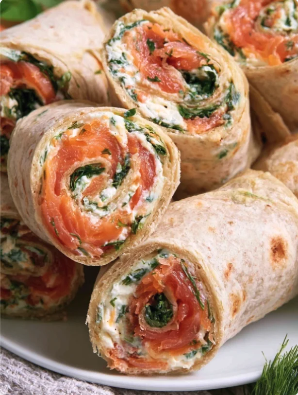 Smoked Salmon & Cream Cheese Pinwheels