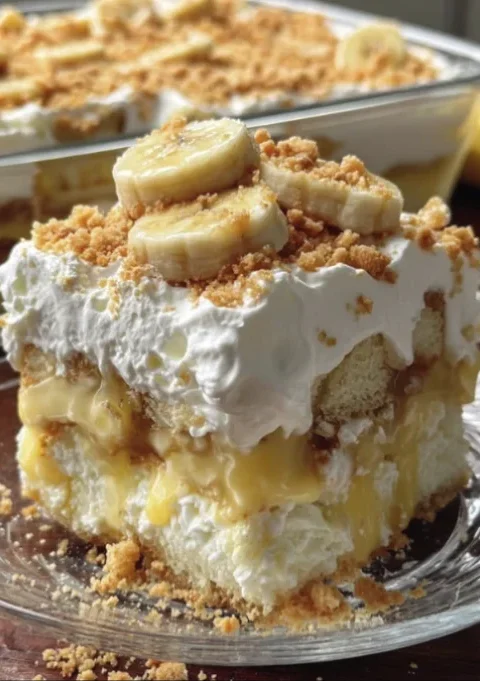 Banana Pudding Poke Cake