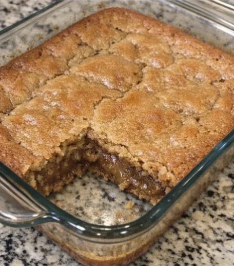 Caramel Stuffed Blondies