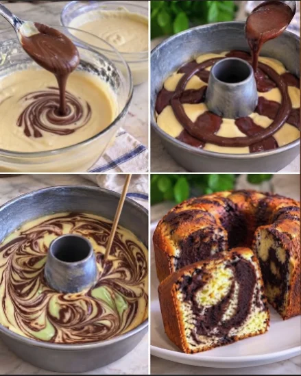 Classic Chocolate and Vanilla Marble Cake